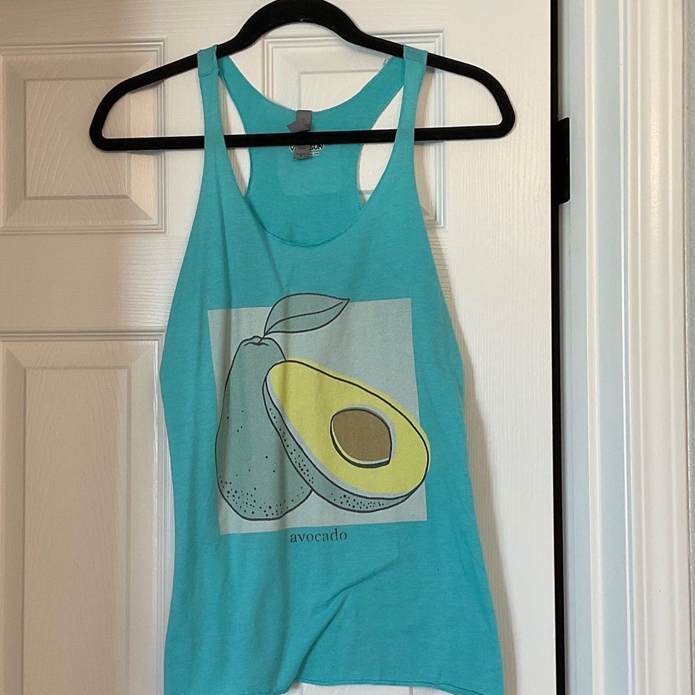 Next Level Apparel Turquoise Avocado Racerback Muscle Tee